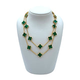 ヴァンクリーフ＆アーペル Van Cleef & Arpels ヴィンテージアルハンブラロングネックレス グリーン 750イエローゴールド/マラカイト ジュエリー