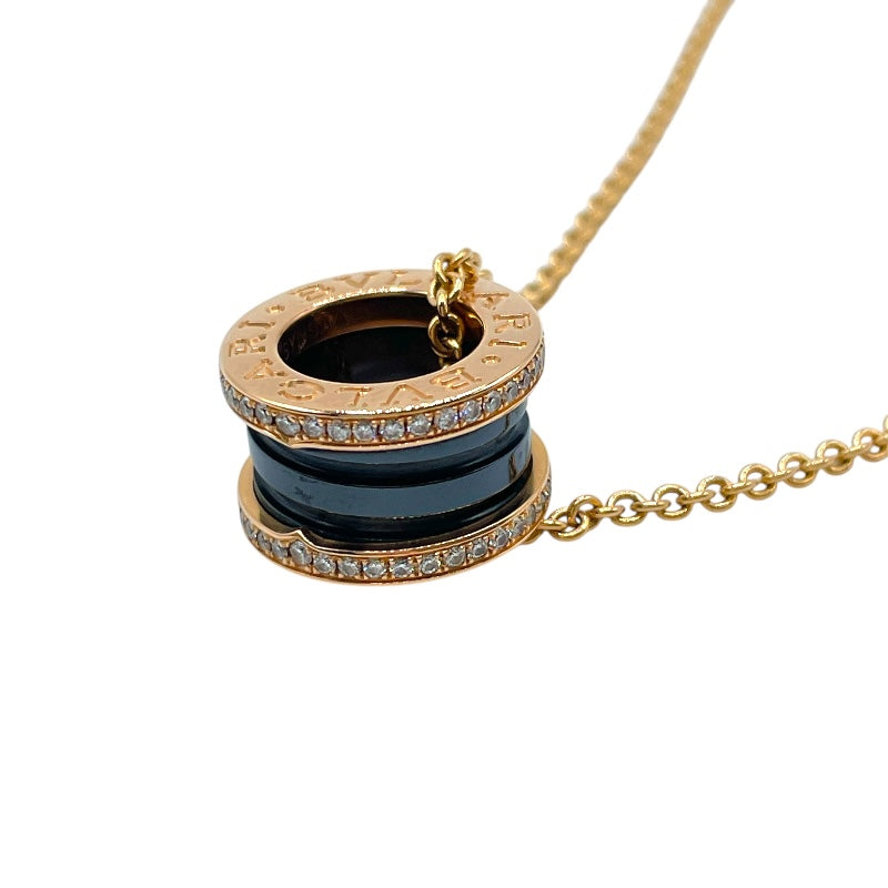 ブルガリ BVLGARI ビーゼロワンダイヤネックレス ブラック 750ピンクゴールド/セラミック/ダイヤモンド ジュエリー