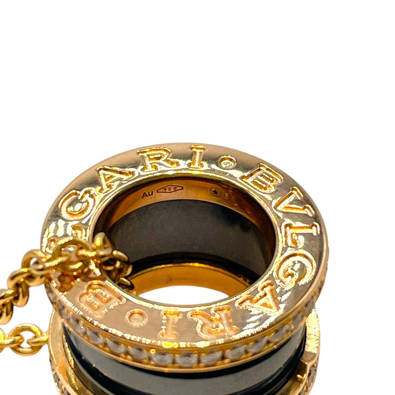 ブルガリ BVLGARI ビーゼロワンダイヤネックレス ブラック 750ピンクゴールド/セラミック/ダイヤモンド ジュエリー