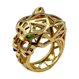 カルティエ Cartier パンテールドゥカルティエリング ゴールド 750イエローゴールド/グリーンガーネット/オニキス ジュエリー