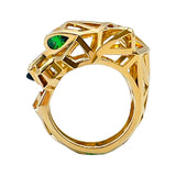 カルティエ Cartier パンテールドゥカルティエリング ゴールド 750イエローゴールド/グリーンガーネット/オニキス ジュエリー