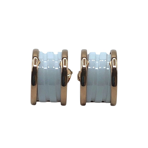 ブルガリ BVLGARI ビーゼロワンピアス ホワイト 750ピンクゴールド/セラミック ジュエリー