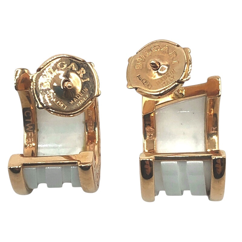ブルガリ BVLGARI ビーゼロワンピアス ホワイト 750ピンクゴールド/セラミック ジュエリー