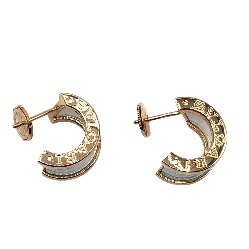 ブルガリ BVLGARI ビーゼロワンピアス ホワイト 750ピンクゴールド/セラミック ジュエリー