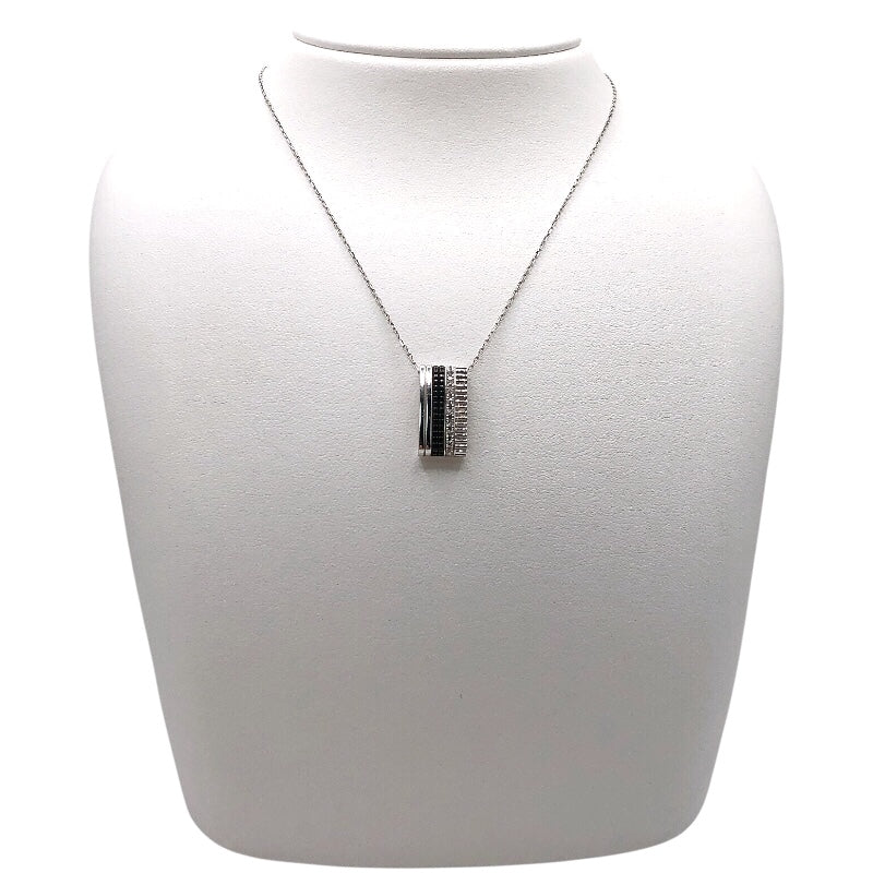 ブシュロン BOUCHERON キャトルブラックネックレス K18ホワイトゴールド 750WG　 ダイヤモンド ジュエリー
