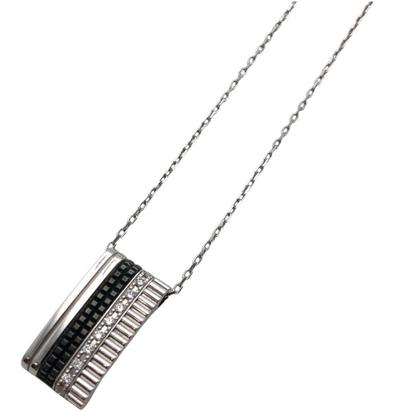 ブシュロン BOUCHERON キャトルブラックネックレス K18ホワイトゴールド 750WG　 ダイヤモンド ジュエリー