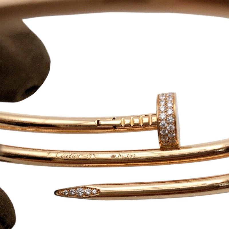 カルティエ Cartier ジュストアンクルダイヤブレス K18ピンクゴールド 750PG ダイヤモンド ジュエリー