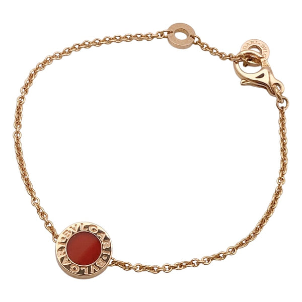 ブルガリ BVLGARI ブルガリブルガリブレス MOP/カーネリアン K18ピンクゴールド 750PG ジュエリー