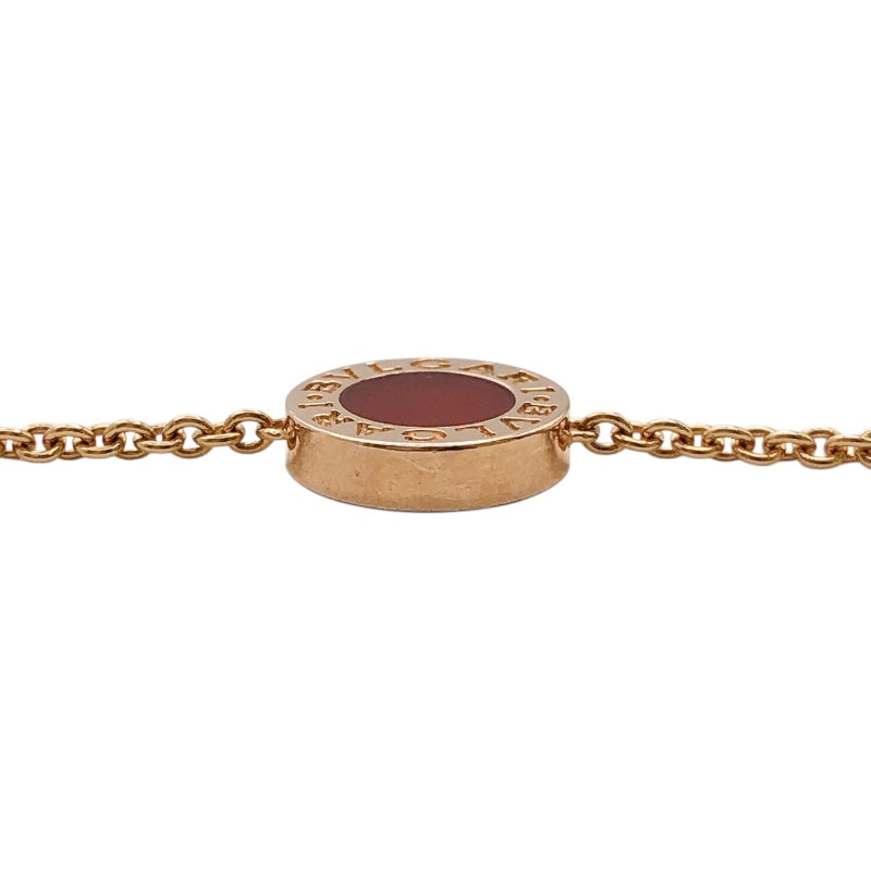ブルガリ BVLGARI ブルガリブルガリブレス MOP/カーネリアン K18ピンクゴールド 750PG ジュエリー