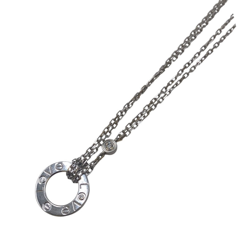 カルティエ Cartier ラブサークルネックレス2Pダイヤ 750WG ジュエリー