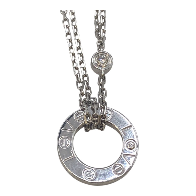 カルティエ Cartier ラブサークルネックレス2Pダイヤ 750WG ジュエリー