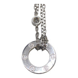 カルティエ Cartier ラブサークルネックレス2Pダイヤ 750WG ジュエリー