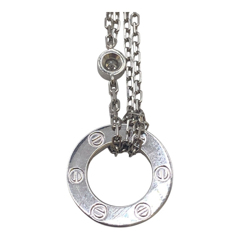 カルティエ Cartier ラブサークルネックレス2Pダイヤ 750WG ジュエリー