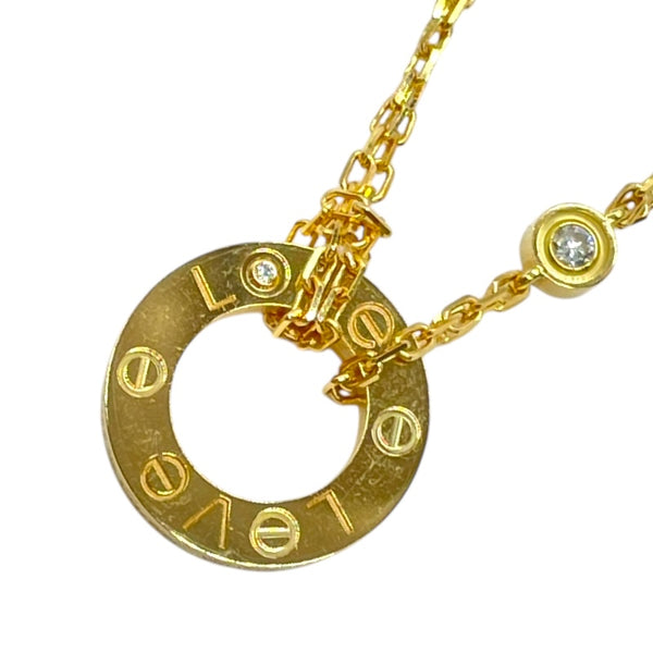 カルティエ Cartier ラブサークルネックレス２Pダイヤ 750YG/ダイヤモンド ジュエリー