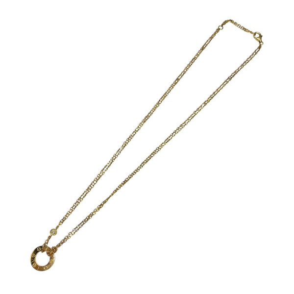 カルティエ Cartier ラブサークルネックレス２Pダイヤ 750YG/ダイヤモンド ジュエリー