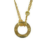 カルティエ Cartier ラブサークルネックレス２Pダイヤ 750YG/ダイヤモンド ジュエリー