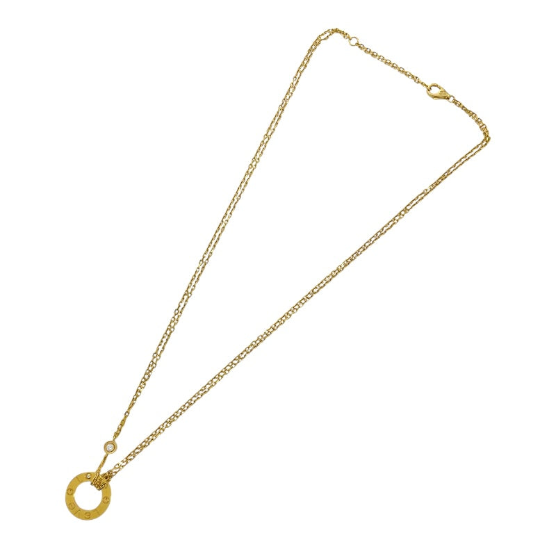 カルティエ Cartier ラブサークル ネックレス K18YG ダイヤモンド ジュエリー