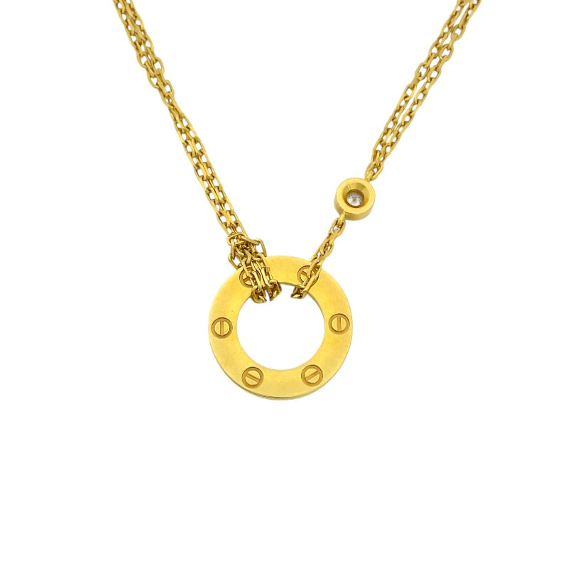 カルティエ Cartier ラブサークル ネックレス K18YG ダイヤモンド ジュエリー