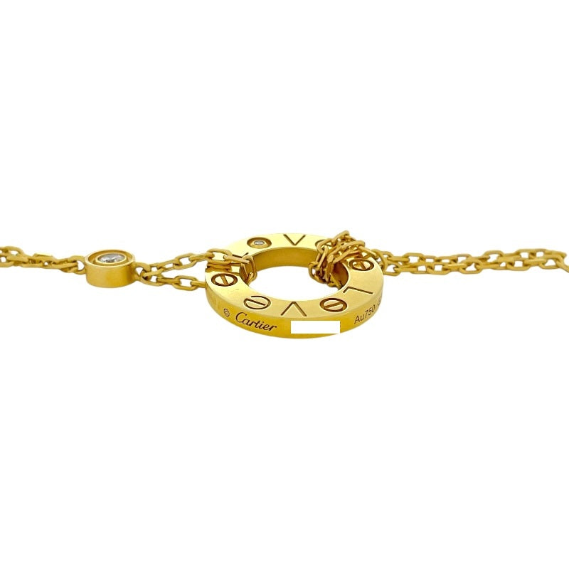 カルティエ Cartier ラブサークル ネックレス K18YG ダイヤモンド ジュエリー