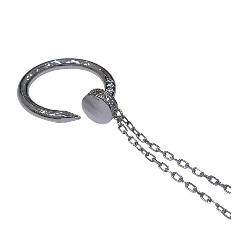 カルティエ Cartier ジュスト アン クル ダイヤモンド ネックレス K18WG ダイヤモンド ジュエリー