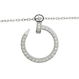 カルティエ Cartier ジュスト アン クル ダイヤモンド ネックレス K18WG ダイヤモンド ジュエリー