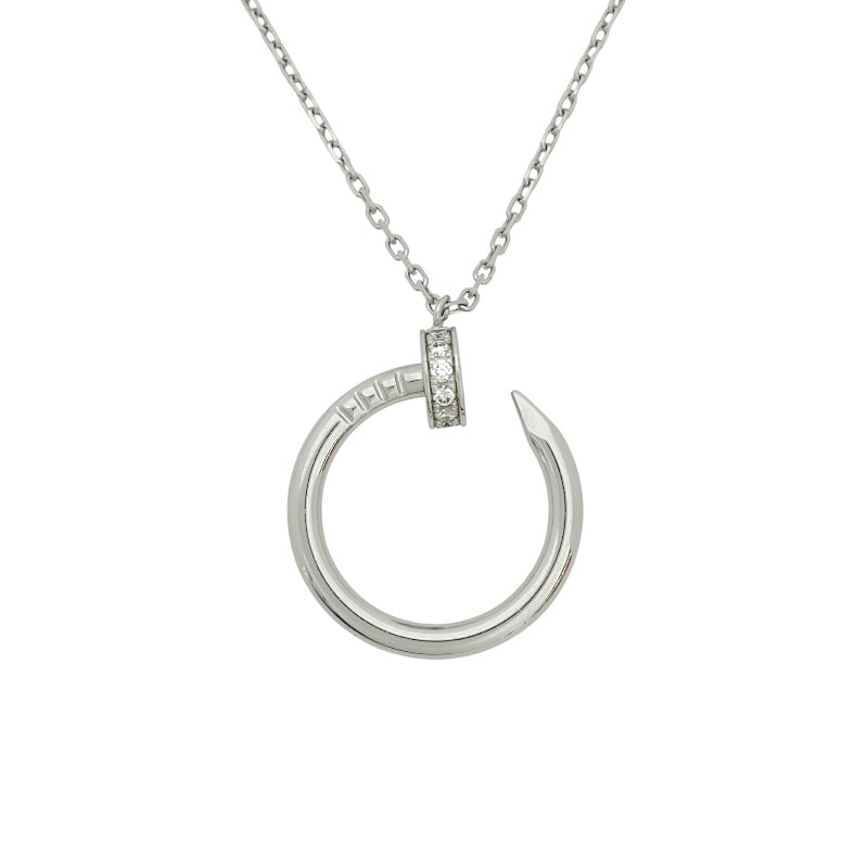 カルティエ Cartier ジュスト アン クル ダイヤモンド ネックレス K18WG ダイヤモンド ジュエリー
