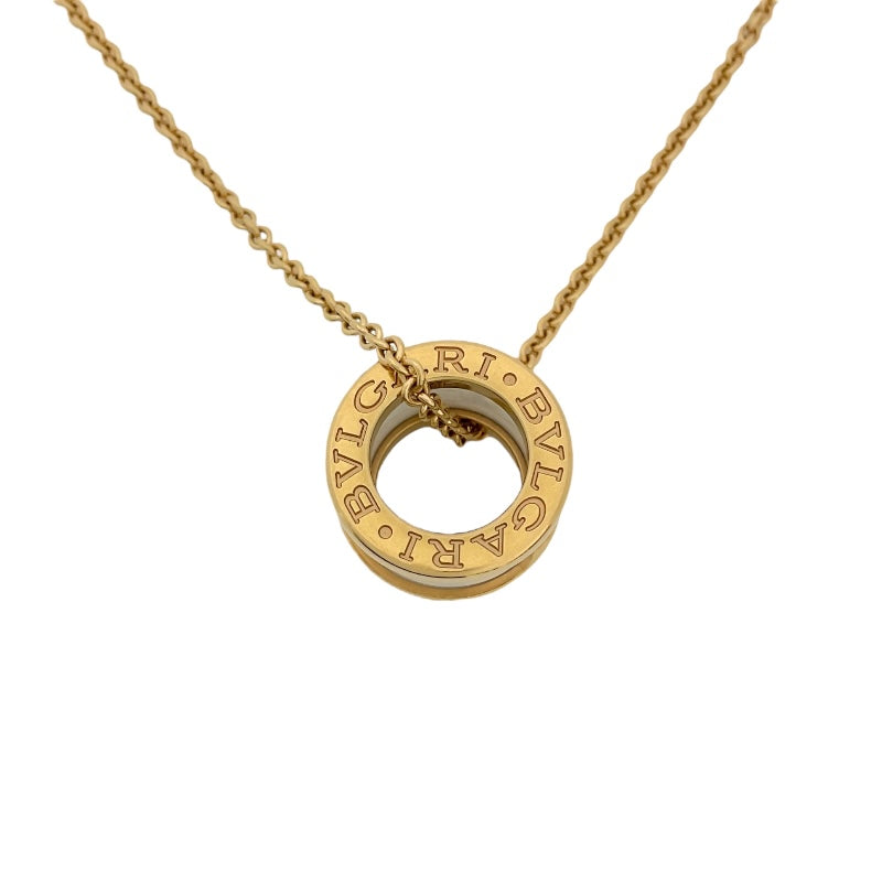 ブルガリ BVLGARI ビーゼロワン ネックレス ピンクゴールド K18PG ホワイトセラミック ジュエリー