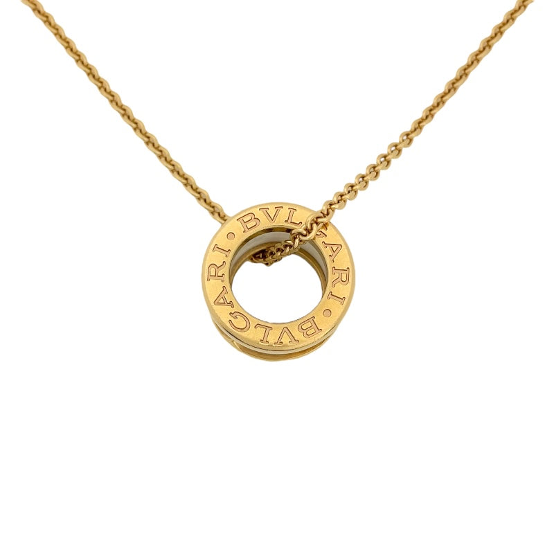 ブルガリ BVLGARI ビーゼロワン ネックレス ピンクゴールド K18PG ホワイトセラミック ジュエリー