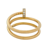 カルティエ Cartier ジュスト アン クル ダイヤリング SM ピンクゴールド K18PG ダイヤモンド ジュエリー