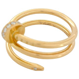 カルティエ Cartier ジュスト アン クル ダイヤリング SM ピンクゴールド K18PG ダイヤモンド ジュエリー