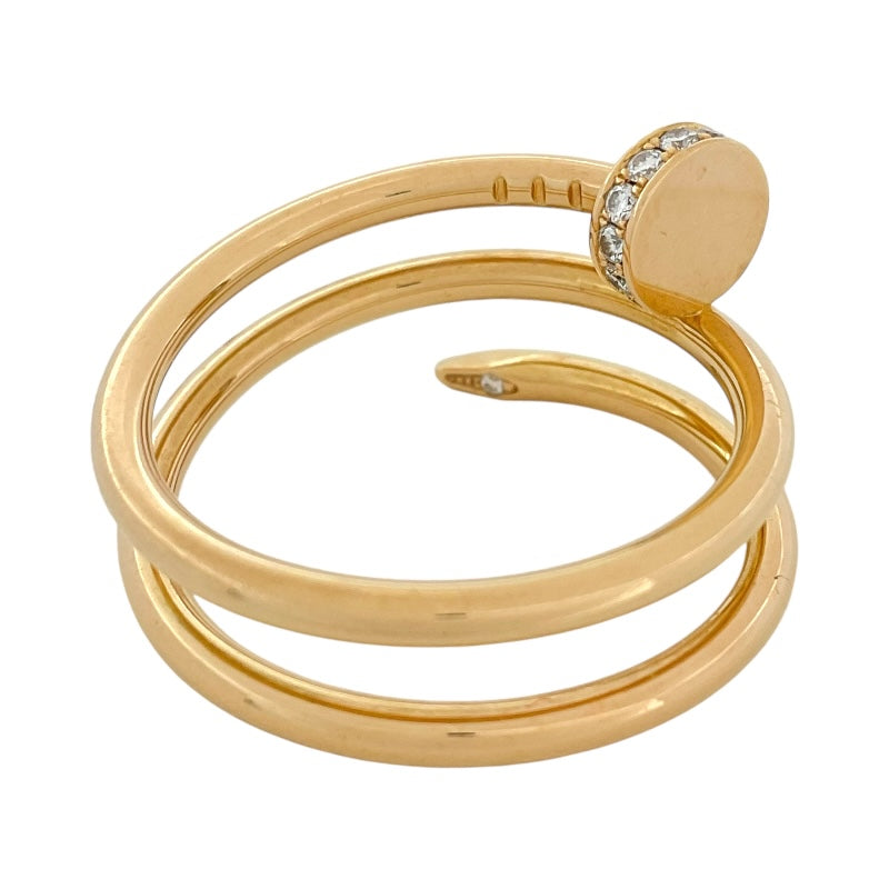 カルティエ Cartier ジュスト アン クル ダイヤリング SM ピンクゴールド K18PG ダイヤモンド ジュエリー