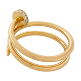 カルティエ Cartier ジュスト アン クル ダイヤリング SM ピンクゴールド K18PG ダイヤモンド ジュエリー