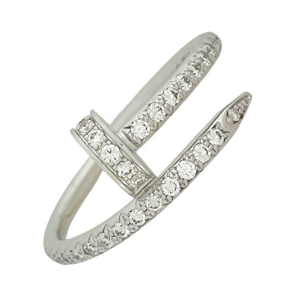 カルティエ Cartier ジュスト アン クル ダイヤリング SM ホワイトゴールド K18WG ダイヤモンド ジュエリー