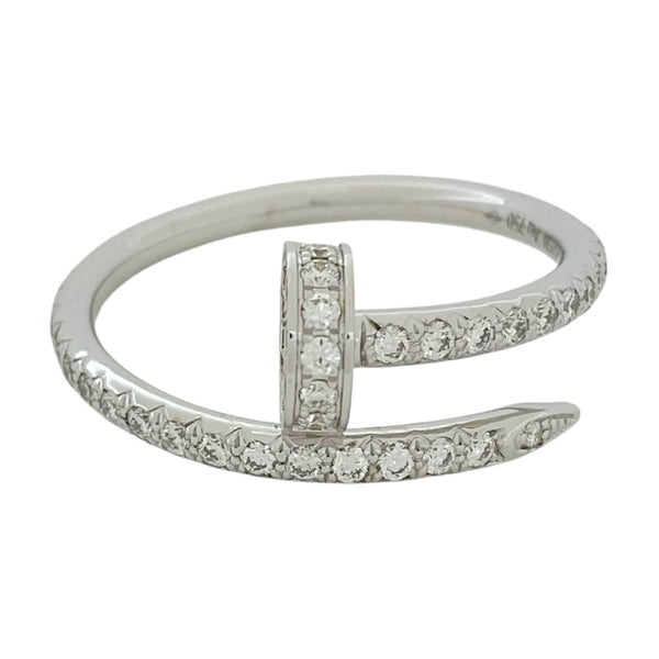 カルティエ Cartier ジュスト アン クル ダイヤリング SM ホワイトゴールド K18WG ダイヤモンド ジュエリー