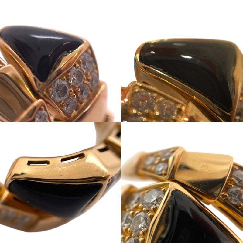 ブルガリ BVLGARI セルペンティヴァイパーリング 750PG/ダイヤモンド/オニキス ジュエリー
