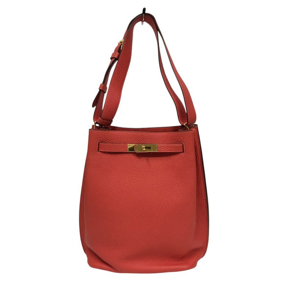 エルメス HERMES ソーケリー22 □R刻 ルージュピヴォワンヌ ゴールド金具 トリヨン レディース ショルダーバッグ