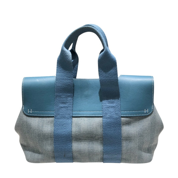 エルメス HERMES ヴァルパライソPM ブルージーン トワル/レザー レディース ハンドバッグ