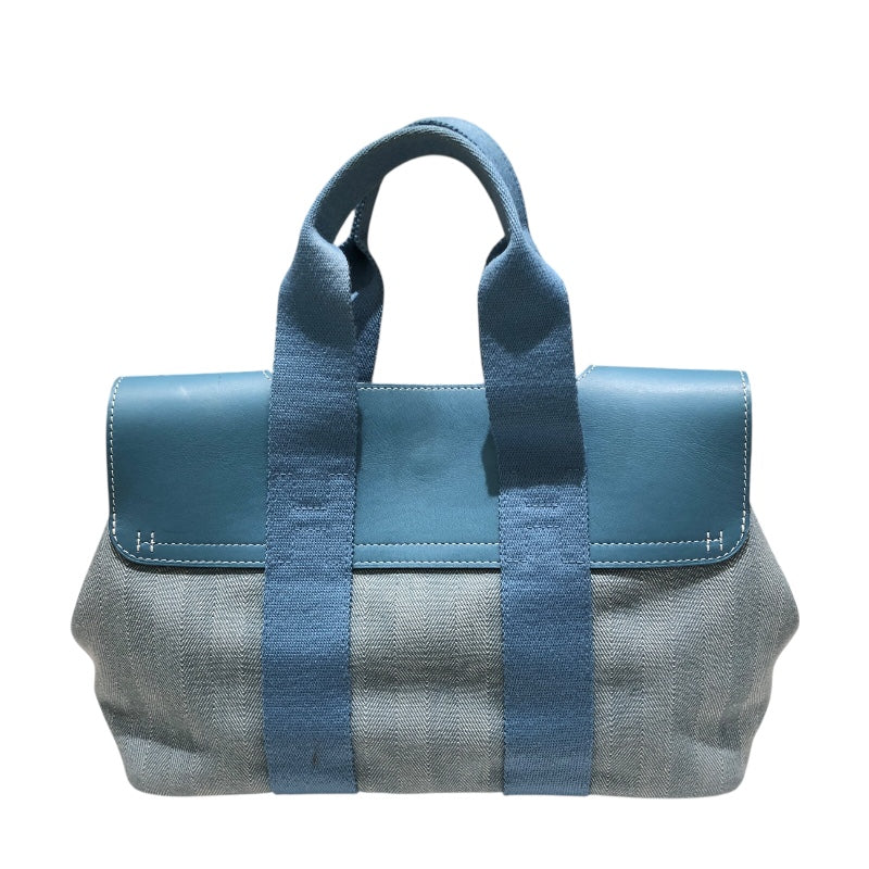 エルメス HERMES ヴァルパライソPM ブルージーン トワル/レザー レディース ハンドバッグ