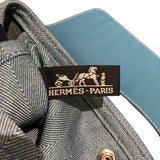 エルメス HERMES ヴァルパライソPM ブルージーン トワル/レザー レディース ハンドバッグ