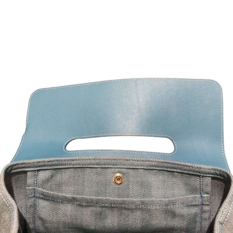 エルメス HERMES ヴァルパライソPM ブルージーン トワル/レザー レディース ハンドバッグ