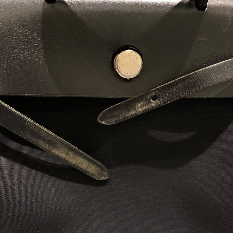 エルメス HERMES エールバッグアドPM □D刻 ブラックSV金具 トワル ユニセックス リュック・デイパック