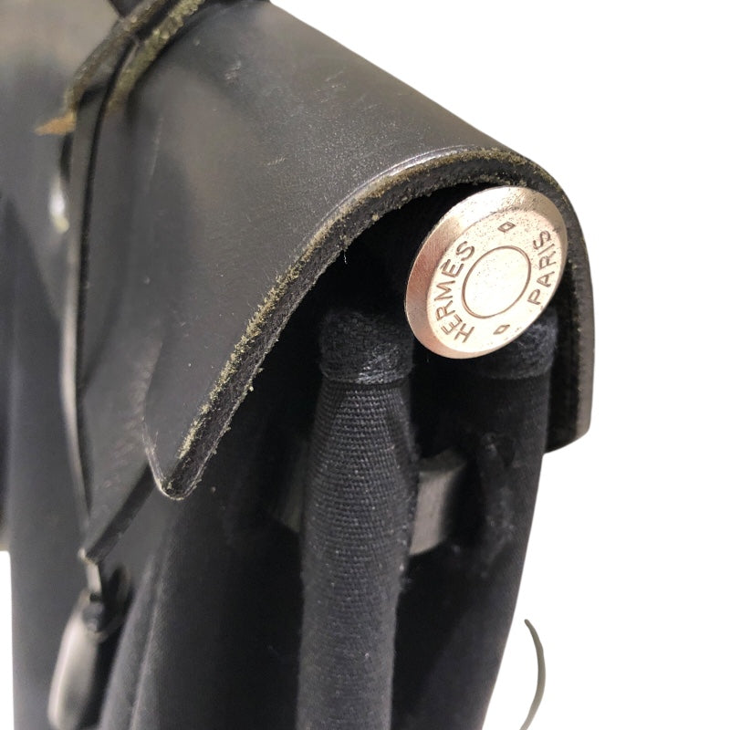 エルメス HERMES エールバッグアドPM □D刻 ブラックSV金具 トワル ユニセックス リュック・デイパック