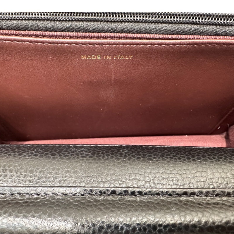 シャネル CHANEL マトラッセ　チェーンウォレット ブラック キャビアスキン レディース ショルダーバッグ