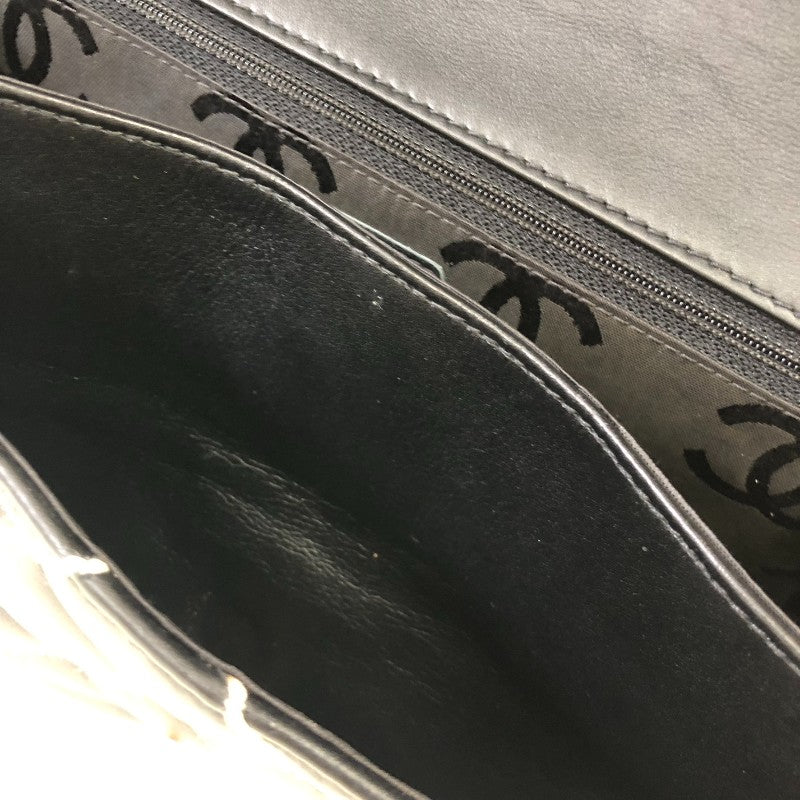 シャネル CHANEL ワイルドステッチハンドバッグ ブラック ゴールド金具 カーフ レディース ハンドバッグ