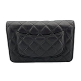 シャネル CHANEL マトラッセ チェーンウォレット A33814 26番台 ブラック　ゴールド金具 ラムスキン レディース ショルダーバッグ