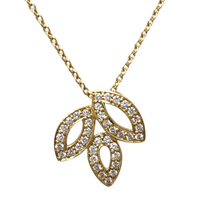 ハリーウィンストン HARRY WINSTON リリークラスターミニダイヤネックレス イエローゴールド 750 ジュエリー