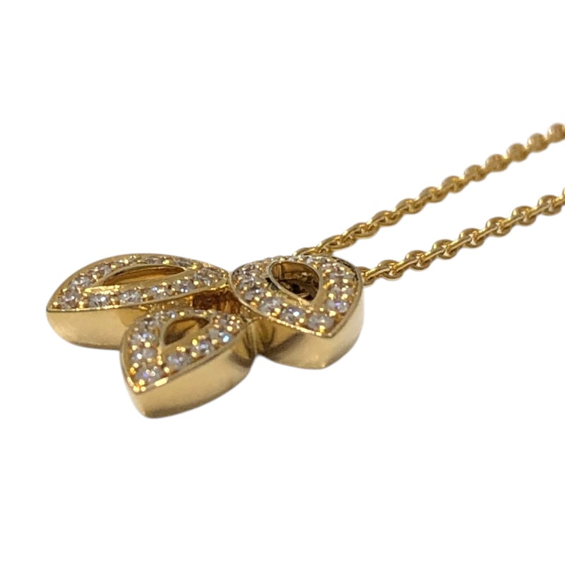 ハリーウィンストン HARRY WINSTON リリークラスターミニダイヤネックレス イエローゴールド 750 ジュエリー