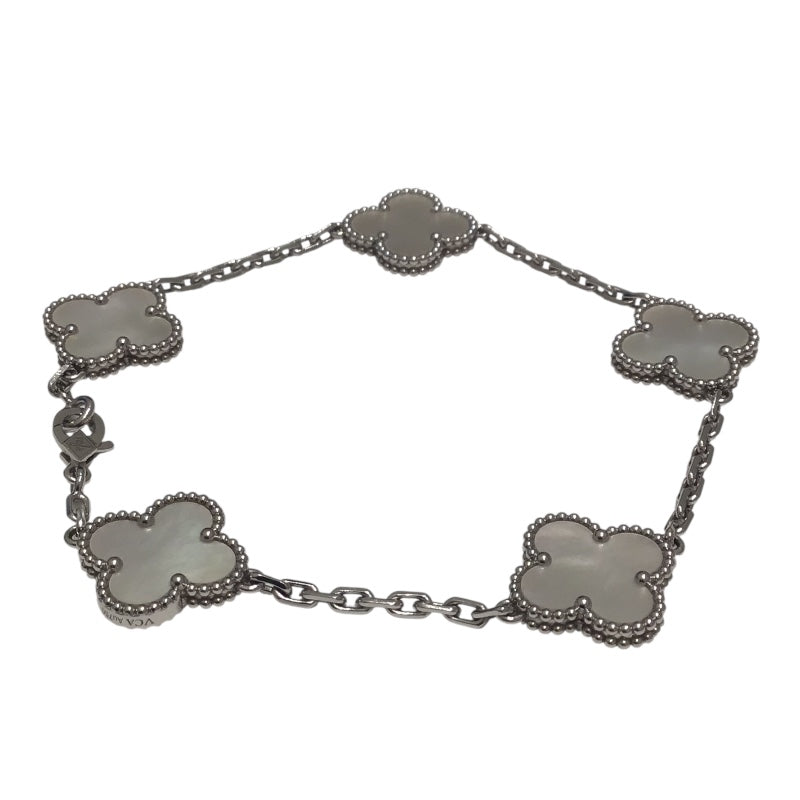 ヴァンクリーフ＆アーペル Van Cleef & Arpels ヴィンテージアルハンブラ 5PブレスMOP ホワイトゴールド 750WG　MOP ジュエリー