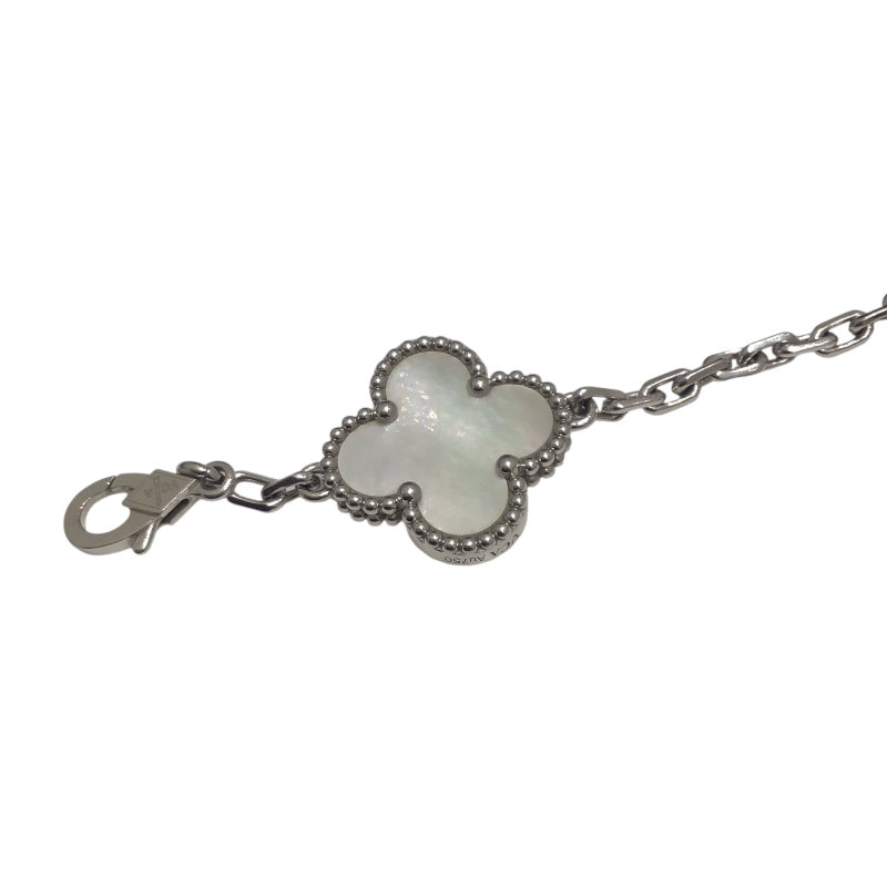 ヴァンクリーフ＆アーペル Van Cleef & Arpels ヴィンテージアルハンブラ 5PブレスMOP ホワイトゴールド 750WG　MOP ジュエリー