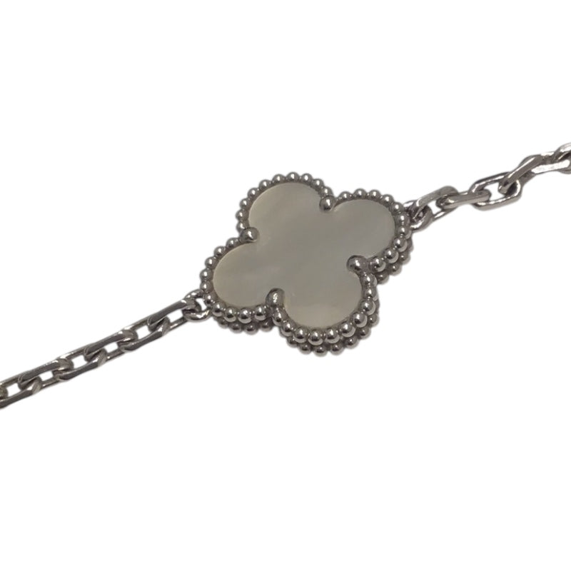 ヴァンクリーフ＆アーペル Van Cleef & Arpels ヴィンテージアルハンブラ 5PブレスMOP ホワイトゴールド 750WG　MOP ジュエリー